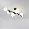 Modernistyczna lampa sufitowa DORADO LP-002/8P BK Light Prestige oprawa loftowa metalowa molekuły czarne białe