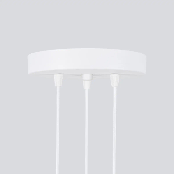 Potrójna lampa wisząca KARBON SL.1538 ryflowana podłużna biała