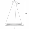 Lampa wisząca nad stół Qled P0557 LED 70W 3000-6000K z pilotem czarna