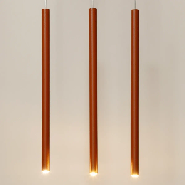 Lampa wisząca potrójna Sopel 3 41451 nad stół tuba ceglana