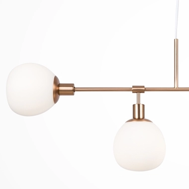 Modernistyczna LAMPA wisząca ERICH MOD221PL-05G Maytoni metalowa OPRAWA szklane kule ZWIS molekuły mosiądz