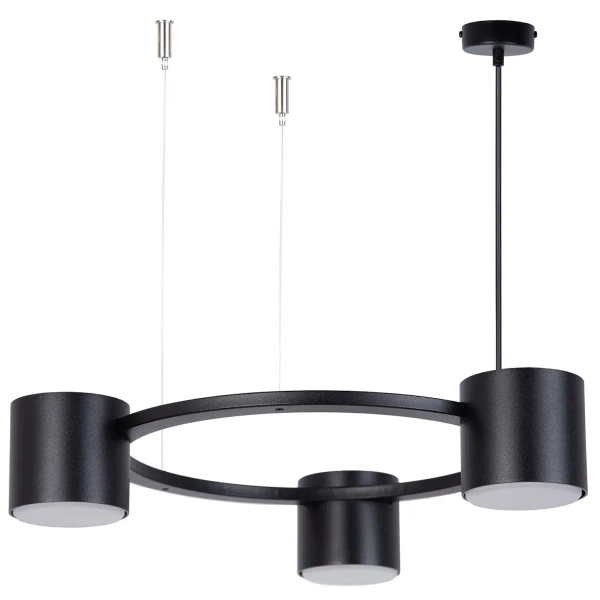 Wisząca lampa ring Kodo 3 41334 tubki metalowe czarne