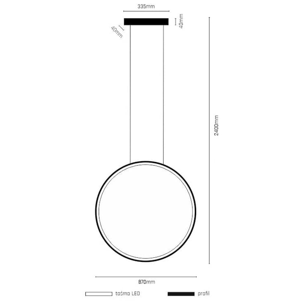 Wisząca lampa ring Agaro 5314 Shilo LED 26W 3000K modernistyczna złota