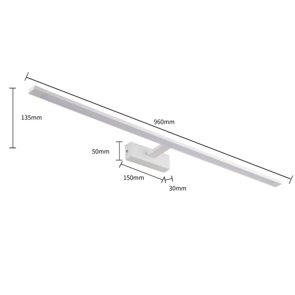 Kinkiet ścienny Isla GS-LWB-32W WH CCT LED 32W 3000-6000K IP44 biały