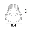 Wpuszczana sufitowa lampa ARAMIEL LE65107 LED 13W 3000K podtynkowa biała złota