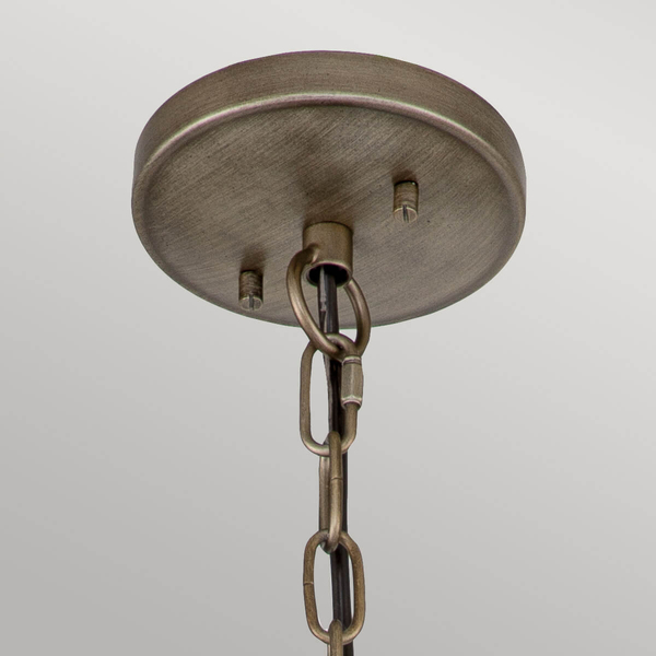 Wisząca lampa na taras Halleron KL-HALLERON-8M-BU Kichler kula IP44 brąz przezroczysty