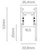 Magnetyczna szyna 2m Komatsu 6506 Shilo natynkowa biała