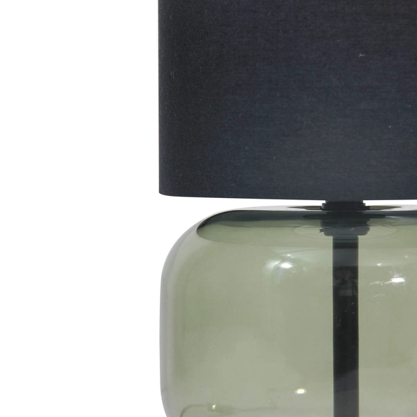 Lampka nocna z abażurem Dorme TB-63748-BL-GR Italux czarny zielony