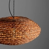 Wisząca lampa GUARDIA LE44580 do salonu ekologiczna naturalna czarna