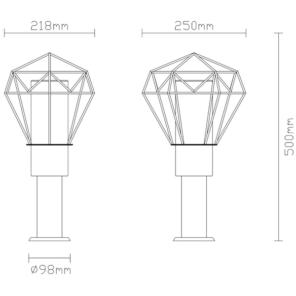 Zewnętrzna LAMPA stojąca HORACE 31356 Globo ogrodowa OPRAWA metalowy druciak outdoor IP44 czarna