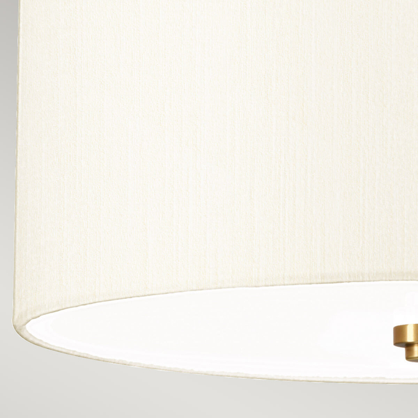 Sufitowa lampa materiałowa Fletcher DL-FLETCHER14-3LT-IV-AB biały mosiądz