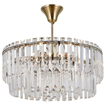 Pałacowy żyrandol Buena PND-22320-6-ABR Italux glamour antyczny brąz