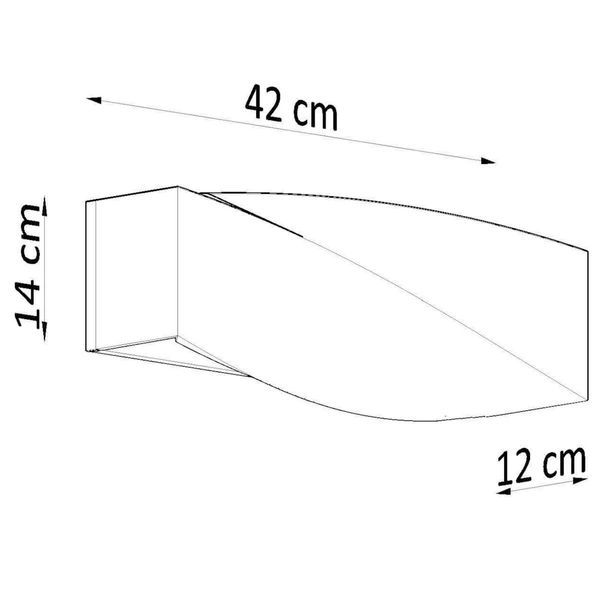 Salonowa lampa ścienna SL.0869 ceramiczny kinkiet szary