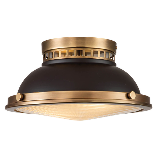 Sufitowa lampa retro Amelia HK-AMELIA-F-M-RB metalowa brązowy czarny