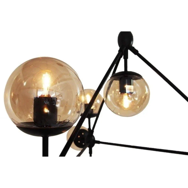 Loftowa lampa wisząca Astrifero ST-9047-10 amber Step molekuły czarna