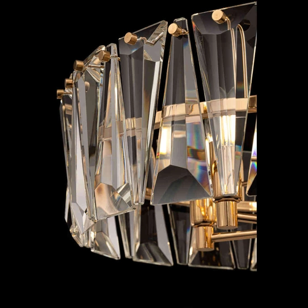 Wisząca LAMPA glamour PUNTES MOD043PL-06G Maytoni okrągła OPRAWA szklany ZWIS modernistyczny złoty