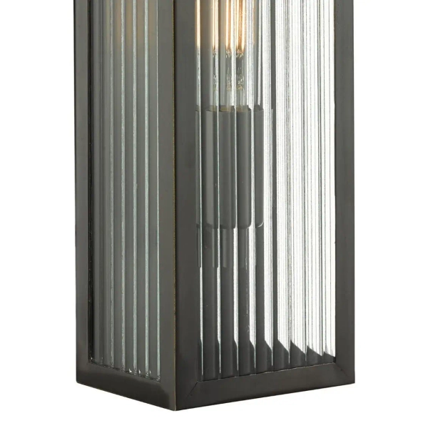 Prostokątna oprawa zewnętrzna Keegan KEE5063 metalowa IP44 czarny