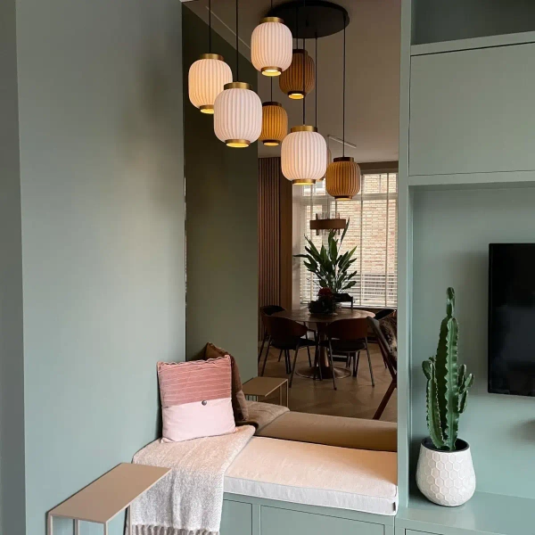 Potrójna lampa wisząca Gosse 13435/03/31 Lucide kremowa czarna