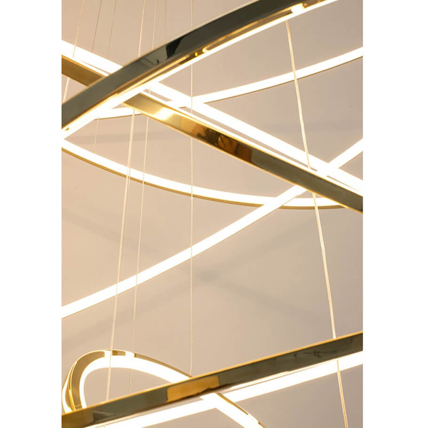 Wisząca lampa z pilotem Ring Slim MSE1501100164 Moosee LED 130W 3000K ringi złote