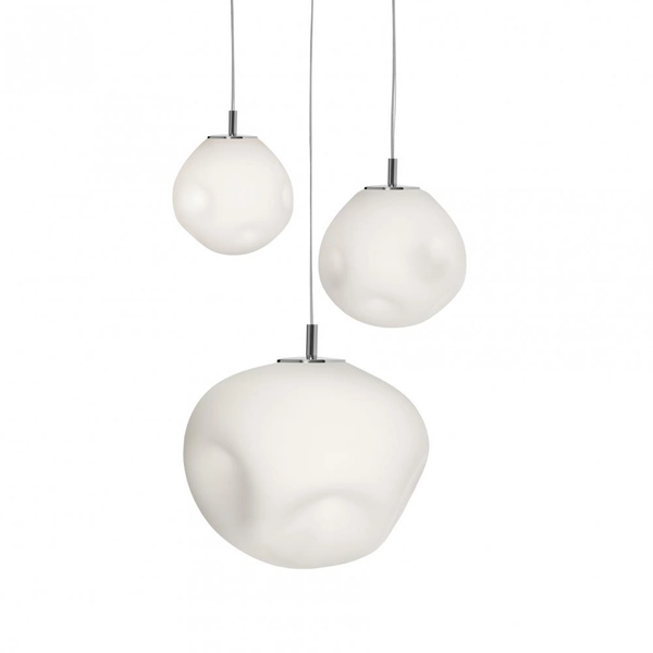 Wisząca kaskada nad stół CLOE 11068303 nowoczesna szklana biała