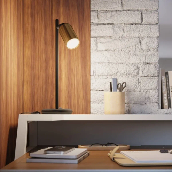 Sufitowa lampa na listwie Winx SL.1387 Sollux tubka metalowa złota