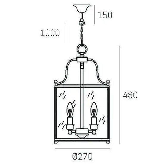Retro LAMPA wisząca NEW YORK P04550CH Cosmolight industrialny zwis szklany chrom
