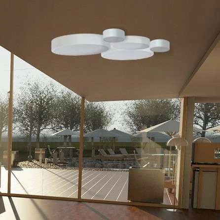 Plafon metalowy Cleo 137623620682 TEAM LED 24W 3000K okrągła lampa sufitowa biała