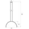 Lampa wisząca do jadalni Trioarc P0519 Maxlight LED 21W 3000K łuk czarny