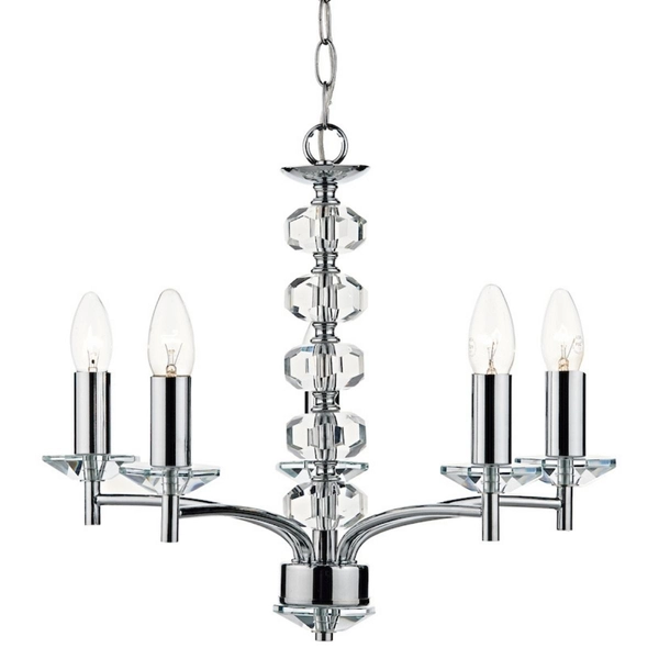 Żyrandol kryształ pałacowy Oleana OLE0550 Dar Lighting świecznik chrom
