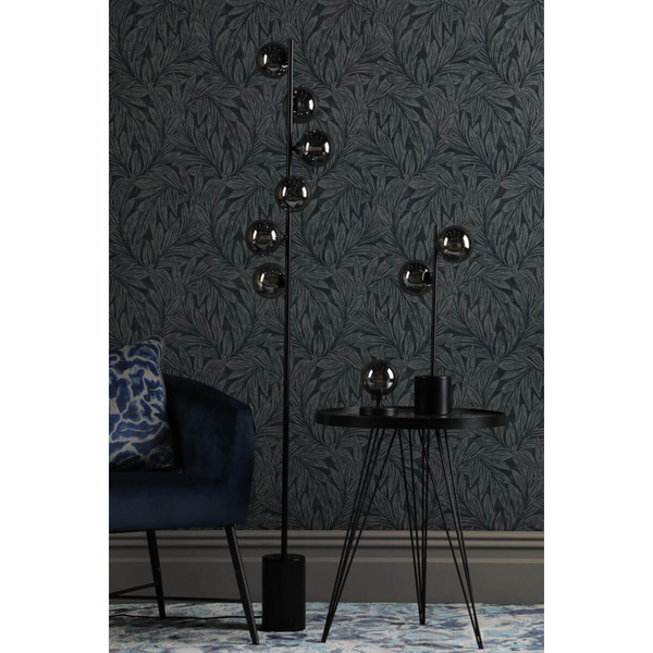 Podłogowa lampa do salonu Spiral SPI4922-01 loftowa przydymiona czarna