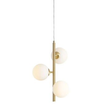 Podwieszany zwis salonowy Fin 1120E40_S  Aldex kule szklane złoty