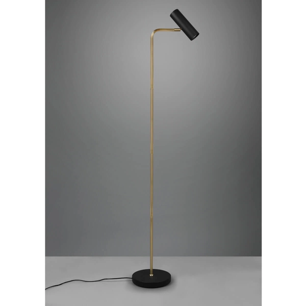 Lampa podłogowa sypialniana MARLEY 412400108 Trio sopel czarna złota