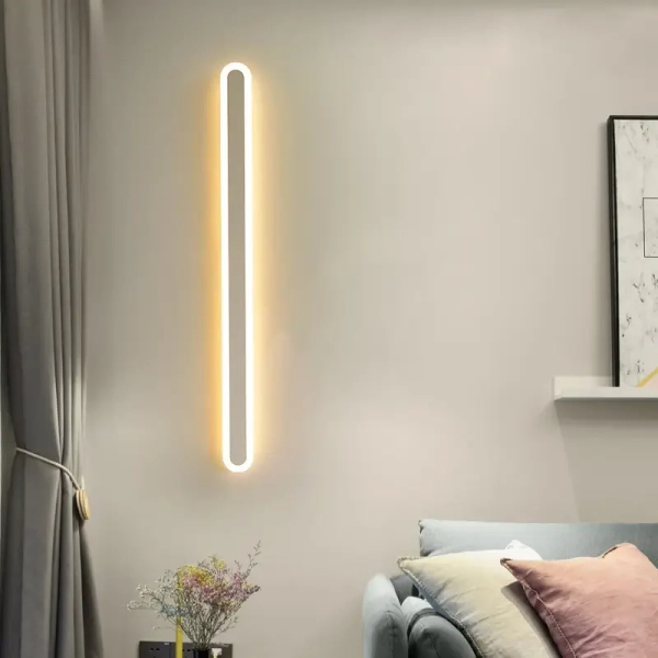 Podłużny ścienny kinkiet RUNDA CGRUND100 LED 39W 3000K złoty