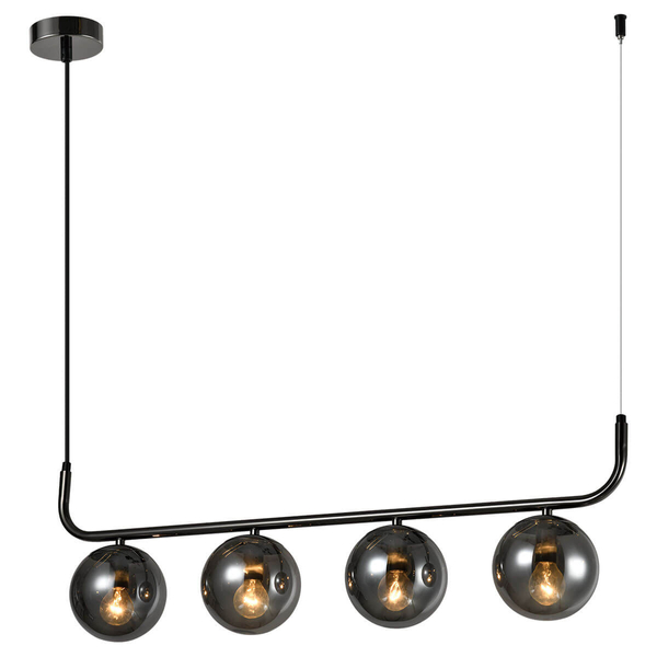 Kulista lampa wisząca Alisa LP-005/4L grafit Light Prestige kule grafit przydymiony