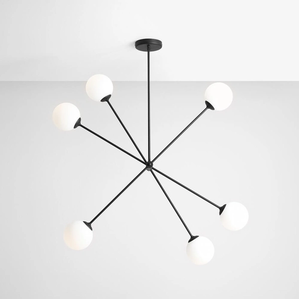 Minimalistyczna lampa wisząca Ohio 1081PL_K1 biała czarna
