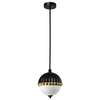 Wisząca lampa do salonu Pralines P01213BK Cosmolight ball czarna biała