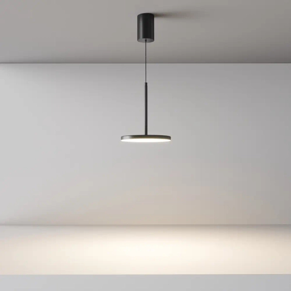 Okrągła lampa wisząca Plato P076PL-L12W3K-B LED 12W 3000K czarna