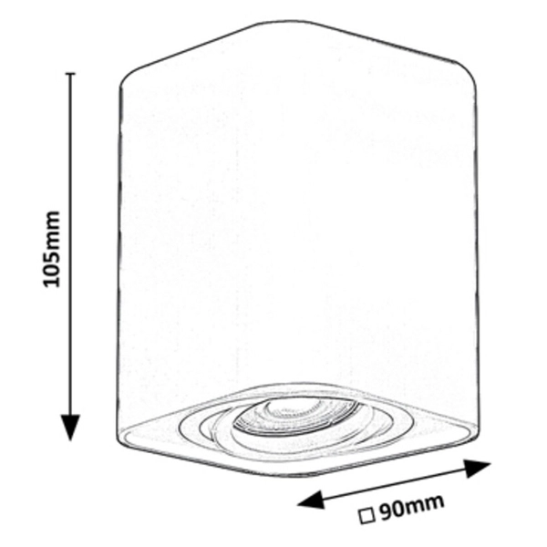 Biały spot ruchomy Kobald 2050 natynkowa lampa tuba do przedpokoju