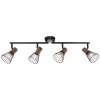 Sufitowa lampa loft Manama 78132/76 metalowa czarna drewniana