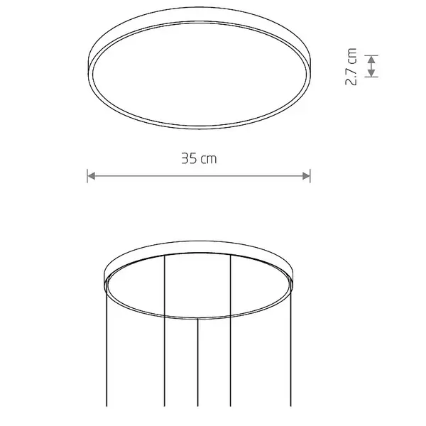 Plafon Cameleon Canopy H 10275 Nowodvorski do salonu biały