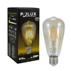 Klimatyczna żarówka podłużna Vintage Amber 304513 Polux ST64 LED 4W E27 edison 350lm 230V biała ciepła