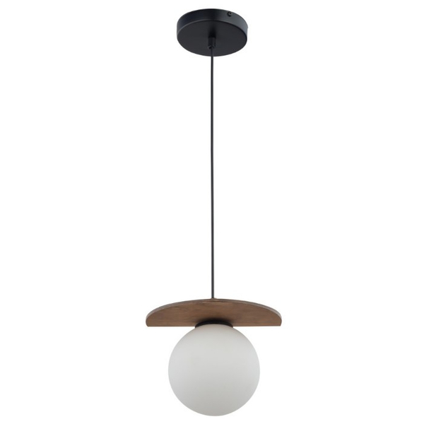 Nowoczesna lampa wisząca MIRROR salonowa kula biała brązowa