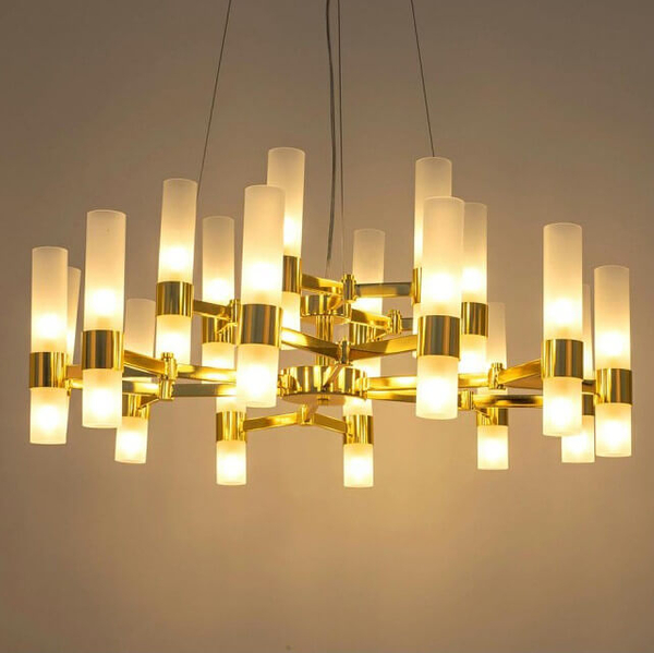 Zwisająca lampa Tubs MSE1501100457 Moosee sople metalowa złota