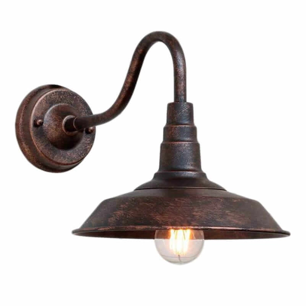 Ścienna lampa Retro ABR-KRI-E27-BRONZ Abruzzo do biura brązowa czarna