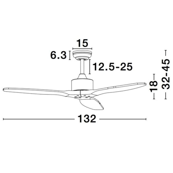 Wentylator skandynawski Abraham LE43740 Luces Exclusivas na sufit drewniany czarny