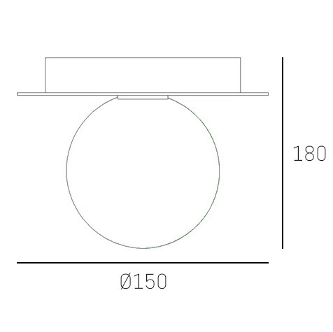 Loftowa LAMPA ścienna CAPE TOWN W01834BK Cosmolight szklany kinkiet do sypialni kula ball czarna