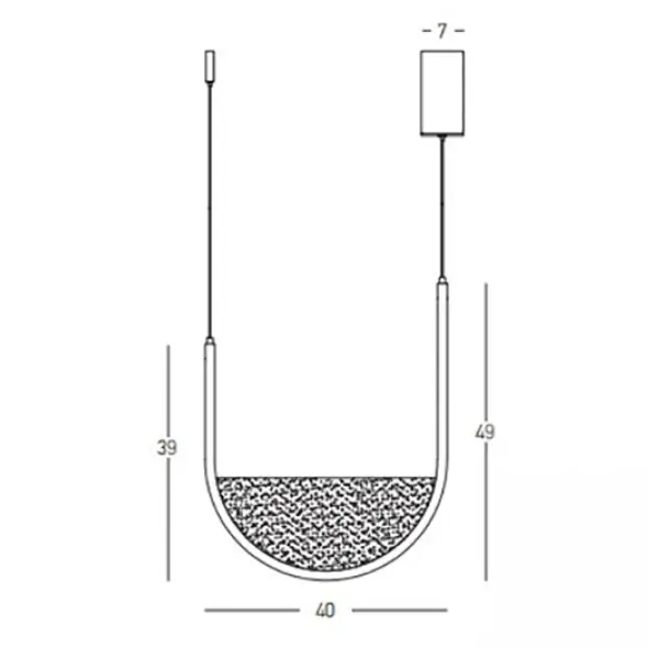 Zwisająca lampa nad stół 23165 LED 28W 3000-4000K do jadalni złoty