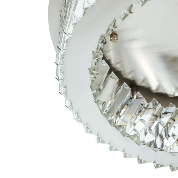 Sufitowa lampa do sypialni LUXORA 11708 LED 20W 3000K crystals nikiel