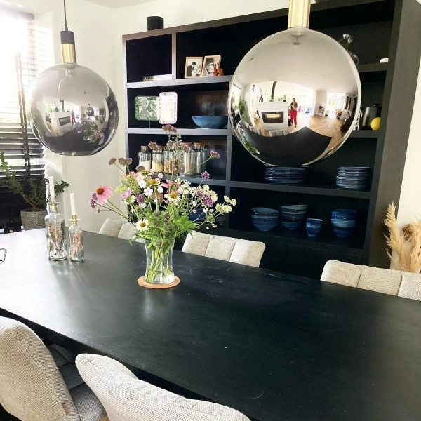 Loftowa lampa wisząca Julius 34438/40/65 Lucide szklana czarna złota