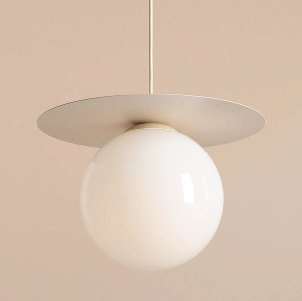 Zwisająca lampa nad stół LOOP 1125G9_L Aldex kulista kremowa